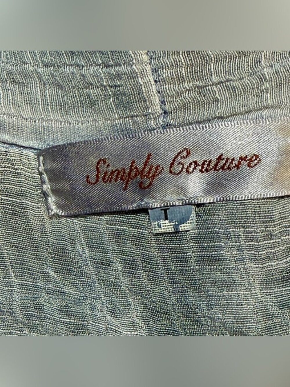 Simply Couture Dusty Blue Lagenlook Draped Vest L Boho Artwear Layered - Picture 9 of 12